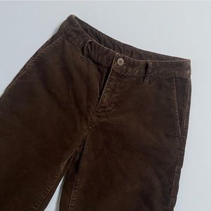 Brown muji straight leg corduroys
